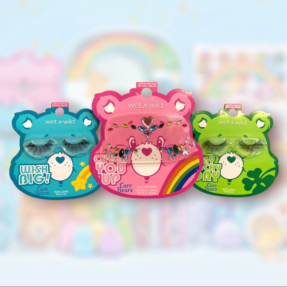 Care Bears Wet n Wild “Wish Big” & “My Lucky Day” Lashes “Cheer You Up” Gem Mask
